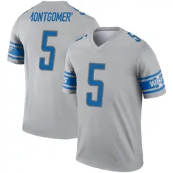 Men's David Montgomery Detroit Lions Inverted Jersey - Gray Legend