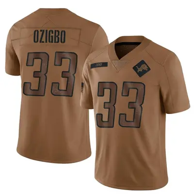 Men's Devine Ozigbo Detroit Lions 2023 Salute To Service Jersey - Brown Limited