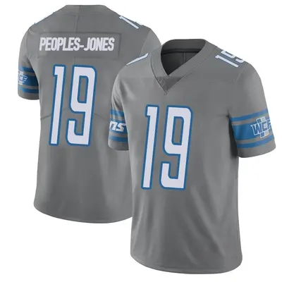 Men's Donovan Peoples-Jones Detroit Lions Color Rush Steel Vapor Untouchable Jersey - Limited