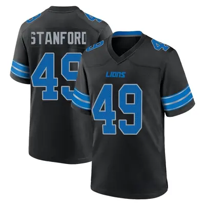 Men's Julian Stanford Detroit Lions Alternate 2nd Jersey - Black Game