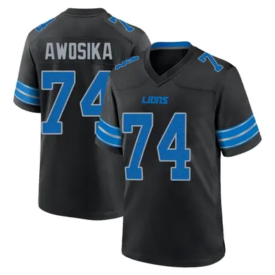 Men's Kayode Awosika Detroit Lions Alternate 2nd Jersey - Black Game