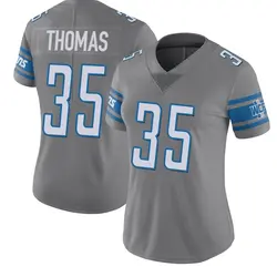 Women's Isaiah Thomas Detroit Lions Color Rush Steel Jersey - Limited