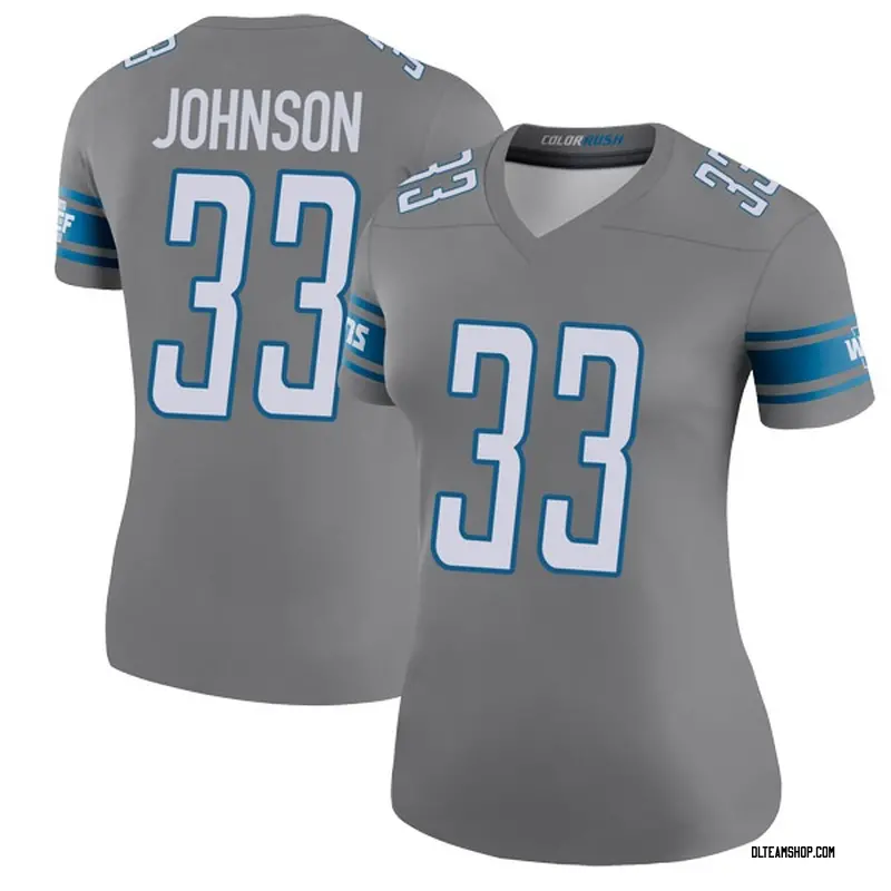 Women's Kerryon Johnson Detroit Lions Color Rush Steel Jersey - Legend